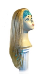 est241 - Kunsthaarteil, Perücke mit Stirnband, Haarlänge ca 60 cm,